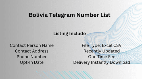 Bolivia Telegram Number List