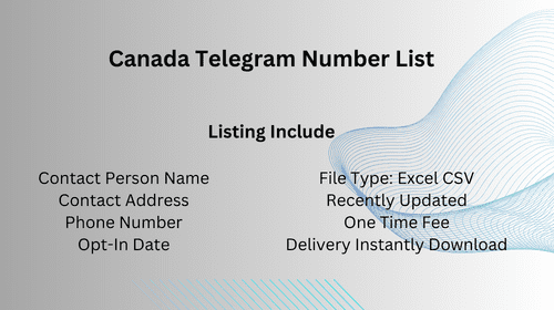 Canada Telegram Number List