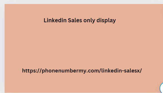 Linkedin Sales only display